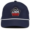 image:imageFunky Junque Mens Rope Golf Hat Vintage Snapback Trucker Cap  Moisturewicking rope golf hat with adjustable snapback for fairways weekend adventures sport amp lifestyleUsa Shield  Navy Cap White Rope