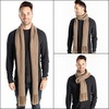 image:imageFunky Junque Mens Waffle Knit Scarf  Warm Winter Scarves for Men with Tassels Soft Knitted Long Scarf for Cold WeatherBeige