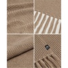 image:imageFunky Junque Mens Waffle Knit Scarf  Warm Winter Scarves for Men with Tassels Soft Knitted Long Scarf for Cold WeatherBeige