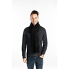 image:imageFunky Junque Mens Waffle Knit Scarf  Warm Winter Scarves for Men with Tassels Soft Knitted Long Scarf for Cold WeatherBlack