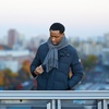 image:imageFunky Junque Mens Waffle Knit Scarf  Warm Winter Scarves for Men with Tassels Soft Knitted Long Scarf for Cold WeatherCharcoal
