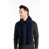 image:imageFunky Junque Mens Waffle Knit Scarf  Warm Winter Scarves for Men with Tassels Soft Knitted Long Scarf for Cold WeatherNavy Blue