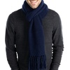 image:imageFunky Junque Mens Waffle Knit Scarf  Warm Winter Scarves for Men with Tassels Soft Knitted Long Scarf for Cold WeatherNavy Blue
