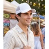 image:imageFunky Junque Mesh Mens American Flag Trucker Hat  Lightweight Cotton Cap with Sun Protection Golf Beach and Vacation Trendy Caps for MenWhite