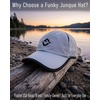 image:imageFunky Junque Mesh Tennis Hat Breathable Snapback Athletic Cap  Breathable polyester tennis hat with ventilated mesh panels for pickleball running golf gym amp athletic wearGrey Black Trim