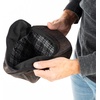 image:imageFunky Junque Newsboy Hats for Men Wool Ivy Flat Cap with Ear Flaps Fitted Winter Scally Gatsby Earflaps Driver BeretBrown Plaid