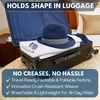 image:imageFunky Junque Packable Straw Fedora Mens Panama Trilby Hat  Natural straw fedora with grosgrain band for vacations outdoor weddings city explorations amp summer travelNavy Blue