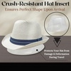 image:imageFunky Junque Packable Straw Fedora Mens Panama Trilby Hat  Natural straw fedora with grosgrain band for vacations outdoor weddings city explorations amp summer travelWhite Ivory