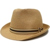 image:imageFunky Junque Packable Straw Fedora Mens Panama Trilby Hat  Natural straw fedora with grosgrain band for vacations outdoor weddings city explorations amp summer travelNatural Sand