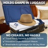 image:imageFunky Junque Packable Straw Fedora Mens Panama Trilby Hat  Natural straw fedora with grosgrain band for vacations outdoor weddings city explorations amp summer travelNatural Sand