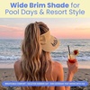 image:imageFunky Junque Packable Straw Sun Hat Womens Wide Brim Ponytail  Foldable straw hat with rollup design for beach days gardening travel amp outdoor adventuresNatural Hello Sunshine