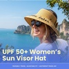 image:imageFunky Junque Packable Straw Sun Hat Womens Wide Brim Ponytail  Foldable straw hat with rollup design for beach days gardening travel amp outdoor adventuresNatural Alchohol You Later