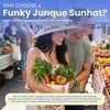 image:imageFunky Junque Packable Straw Sun Hat Womens Wide Brim Ponytail  Foldable straw hat with rollup design for beach days gardening travel amp outdoor adventuresNatural Hello Sunshine