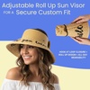image:imageFunky Junque Packable Straw Sun Hat Womens Wide Brim Ponytail  Foldable straw hat with rollup design for beach days gardening travel amp outdoor adventuresNatural Alchohol You Later