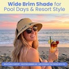 image:imageFunky Junque Packable Straw Sun Hat Womens Wide Brim Ponytail  Foldable straw hat with rollup design for beach days gardening travel amp outdoor adventuresNatural Alchohol You Later