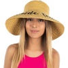 image:imageFunky Junque Packable Straw Sun Hat Womens Wide Brim Ponytail  Foldable straw hat with rollup design for beach days gardening travel amp outdoor adventuresNatural Bride Tribe