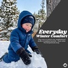 image:imageFunky Junque Toddler Lined Mittens  Thermal Ribbed Knit Kids Winter Gloves for Infants and Toddlers Ages 14Black