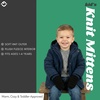 image:imageFunky Junque Toddler Lined Mittens  Thermal Ribbed Knit Kids Winter Gloves for Infants and Toddlers Ages 14Black