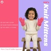 image:imageFunky Junque Toddler Lined Mittens  Thermal Ribbed Knit Kids Winter Gloves for Infants and Toddlers Ages 14Candy Pink