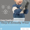 image:imageFunky Junque Toddler Lined Mittens  Thermal Ribbed Knit Kids Winter Gloves for Infants and Toddlers Ages 14Heather Grey