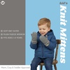 image:imageFunky Junque Toddler Lined Mittens  Thermal Ribbed Knit Kids Winter Gloves for Infants and Toddlers Ages 14Heather Grey