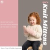 image:imageFunky Junque Toddler Lined Mittens  Thermal Ribbed Knit Kids Winter Gloves for Infants and Toddlers Ages 14Indi Pink