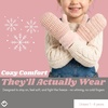 image:imageFunky Junque Toddler Lined Mittens  Thermal Ribbed Knit Kids Winter Gloves for Infants and Toddlers Ages 14Indi Pink