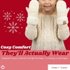 image:imageFunky Junque Toddler Lined Mittens  Thermal Ribbed Knit Kids Winter Gloves for Infants and Toddlers Ages 14Ivory
