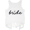 image:imageFunky Junque Womens Bride Squad Fringe Tank Top Bachelorette Tassel Trim CropBride  White