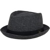 image:imageFunky Junque Wool Blend Porkpie Fedora Classic Trilby Dress Hat  Porkpie wool blend hat with grosgrain band for autumn wear winter outings formal events amp vintage styleCharcoalBlack Herringbone