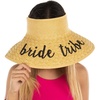 image:imageSun Hat amp Cover Up Set Visor 2 Bride Tribe Natural amp Bride Tribe Black  Visor 2 Bride Tribe Natural amp Bride Tribe Black Cover Up straw sun hat amp cover up set for bachelorette trips