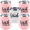 image:imageFunky Junque 12 OZ Insulated Wine Tumbler Bundle  1 Bride whiteblack amp 4 bride tribe pinkblack