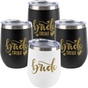 image:imageFunky Junque 12 OZ Insulated Wine Tumbler Bundle  1 Bride whitegold amp 3 Bride Tribe blackgold