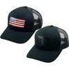 2 Pack: Tactical Flag - Black/Black Flag & Black/Rd wht blu Flag (Mesh)