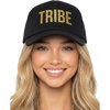 image:imageFunky Junque Bachelorette Trucker Hat for Women  Bride Tribe Squad Cap Mesh Bridal Shower GiftsTribe  Black W Gold