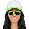 Hat (Neon Lime/White) & Sunglasses (Neon Lime)