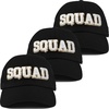 image:imageFunky Junque Bride Baseball Cap Bachelorette Party Hats for Bridesmaids  Cotton baseball cap with chenille patch lettering for bachelorette parties bridal showers engagements amp bridesmaid gifts3 Pack Squad Black