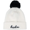 image:imageFunky Junque Bride Beanie  Womens Winter Beanie with Pom White Embroidered Bride Hat Gift for Bachelorette amp Bridal ShowerWhite