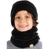 image:imageFunky Junque Fleece Lined Winter Neck Warmer Tube Scarf Cold Weather Gaiter for Kids Boys Girls ToddlersBlack