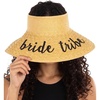 image:imageFunky Junque Packable Straw Sun Hat Womens Wide Brim Ponytail  Foldable straw hat with rollup design for beach days gardening travel amp outdoor adventuresNatural Bride Tribe