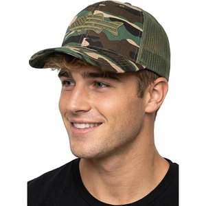image:imageFunky Junque American Flag Trucker Hat  Adjustable Cotton Cap with Sun Protection Golf Beach and Vacation Trendy Caps for MenBig Fish W Flag Fill  Green Camo