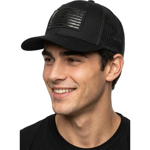 image:imageFunky Junque American Flag Trucker Hat  Adjustable Cotton Cap with Sun Protection Golf Beach and Vacation Trendy Caps for MenTactical Flag  BlackBlack Flag Mesh