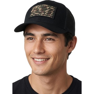 image:imageFunky Junque American Flag Trucker Hat  Adjustable Cotton Cap with Sun Protection Golf Beach and Vacation Trendy Caps for MenTactical Flag  BlackGreen Camo Flag Mesh