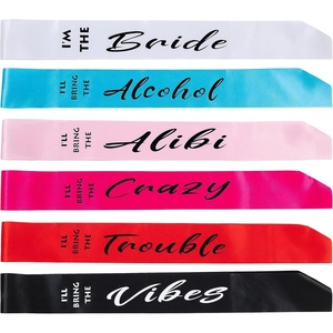 image:imageFunky Junque Bachelorette Sash for Bride  Bridal Shower Gifts Bridesmaid Party Decorations Wedding Sashes6  Crazy Pack