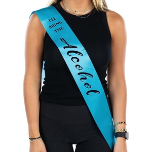 image:imageFunky Junque Bachelorette Sash for Bride  Bridal Shower Gifts Bridesmaid Party Decorations Wedding SashesIll Bring the  Alcohol Aqua