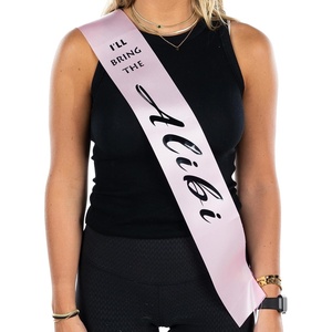 image:imageFunky Junque Bachelorette Sash for Bride  Bridal Shower Gifts Bridesmaid Party Decorations Wedding SashesIll Bring the  Alibi Light Pink