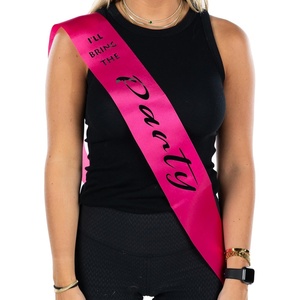 image:imageFunky Junque Bachelorette Sash for Bride  Bridal Shower Gifts Bridesmaid Party Decorations Wedding SashesIll Bring the  Party Hot Pink