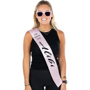image:imageFunky Junque Bachelorette Sash for Bride  Bridal Shower Gifts Bridesmaid Party Decorations Wedding SashesIll Bring the Alibi  Sash  Sunnies Set Light Pink