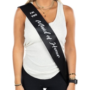 image:imageFunky Junque Bachelorette Sash for Bride  Bridal Shower Gifts Bridesmaid Party Decorations Wedding SashesIm the Maid of Honor  Black