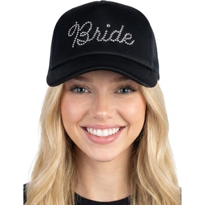 image:imageFunky Junque Bachelorette Trucker Hat for Women  Rhinestone Cowgirl Cap Bridal Shower Gifts Bride Party FavorsBride Black